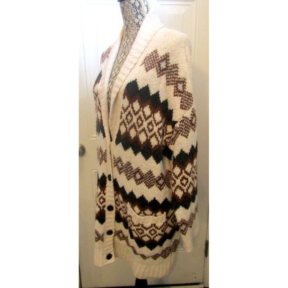 American Eagle Womens Oversized Southwestern Cotton Cardigan Sweater Size SP - Picture 4 of 8